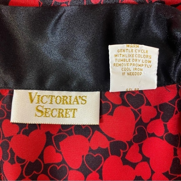 Gold Label Victoria’s Secret Heart Satin Sleep Shirt Size M/L - Picture 7 of 7